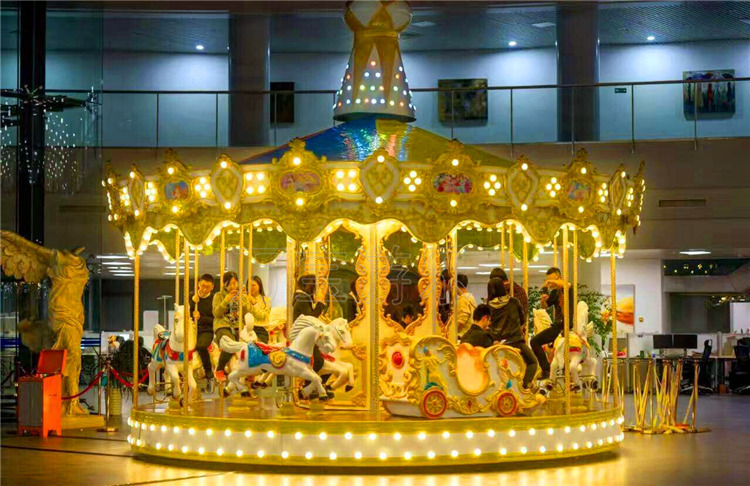厂家直销欧式儿童旋转木马公园游乐园豪华转马室内外广场16座转马