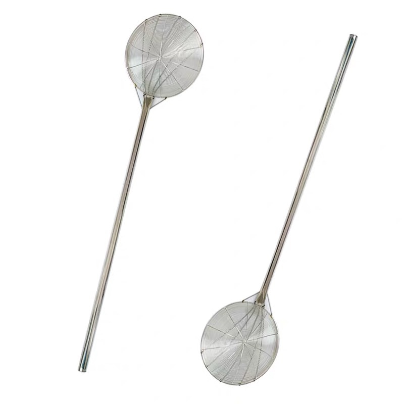 商用大笊篱漏勺商用笊篱超长手柄1米手柄不锈钢材质商用勺