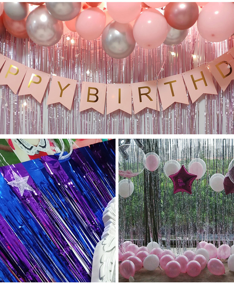 雨丝帘 婚礼婚庆装饰背景流苏帘生日派对布置拉条镭射雨丝门帘