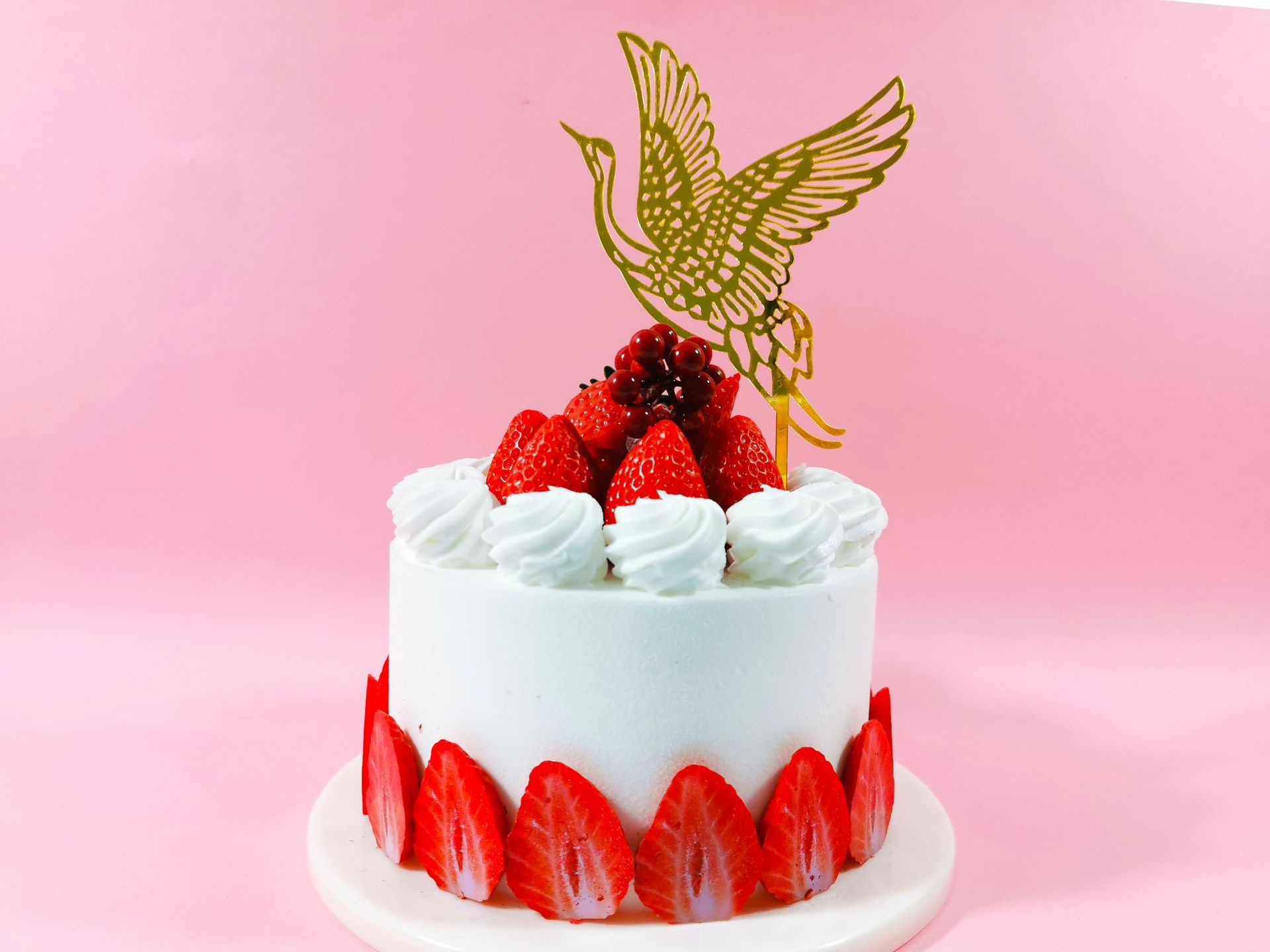 中国风仙鹤祥云亚克力蛋糕插牌 祝寿蛋糕装饰插件 长辈生日插旗卡