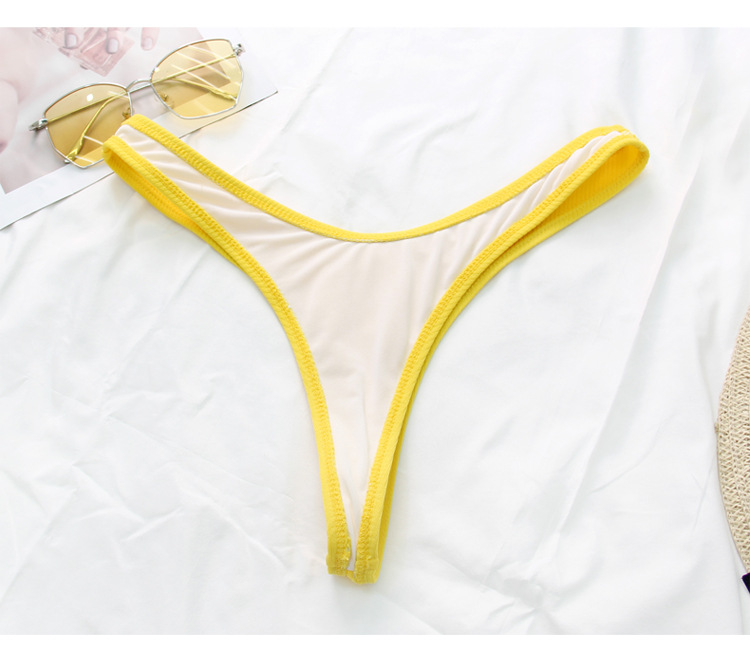 外单爆款丁字裤三点式比基尼多色简约性感绑带女bikini批发速卖通
