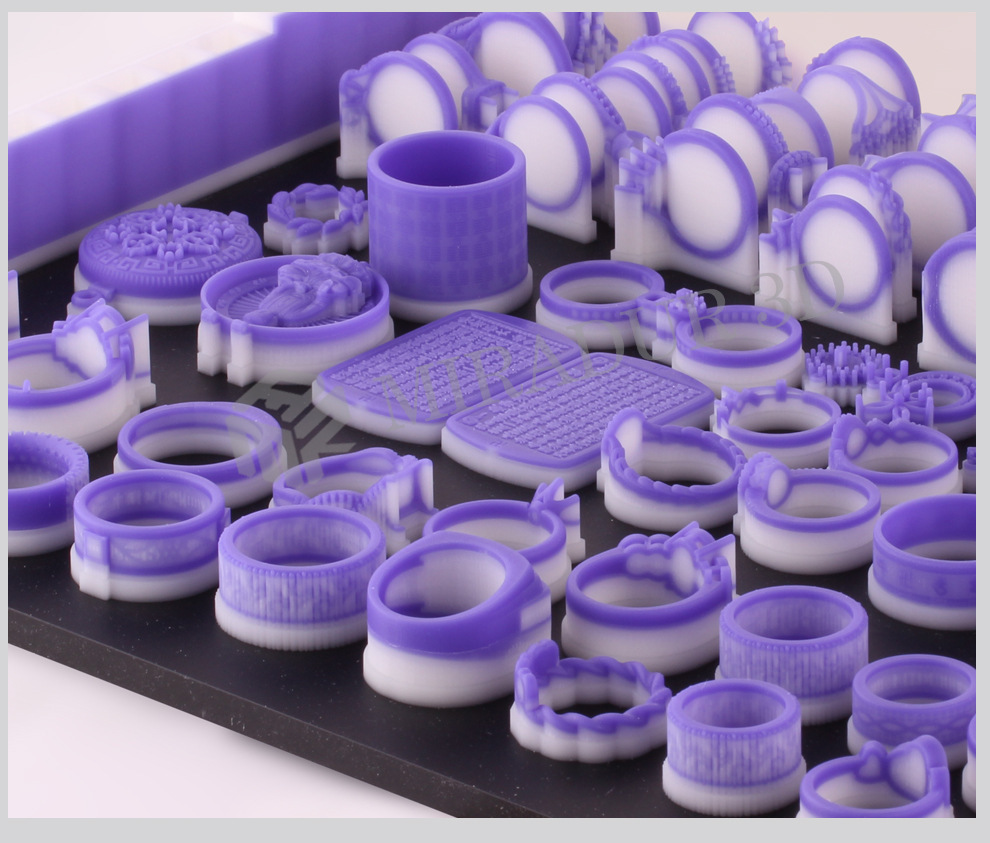 3d打印服务 紫蜡蜡模 珠宝首饰手板 全蜡高精度可铸造蜡模3d喷蜡