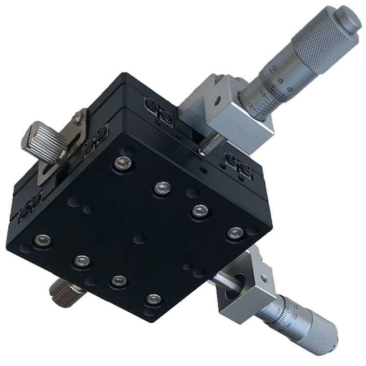 厂家直销xy双轴90mm台面微调滑台 ly90-lm工作台手动位移平台