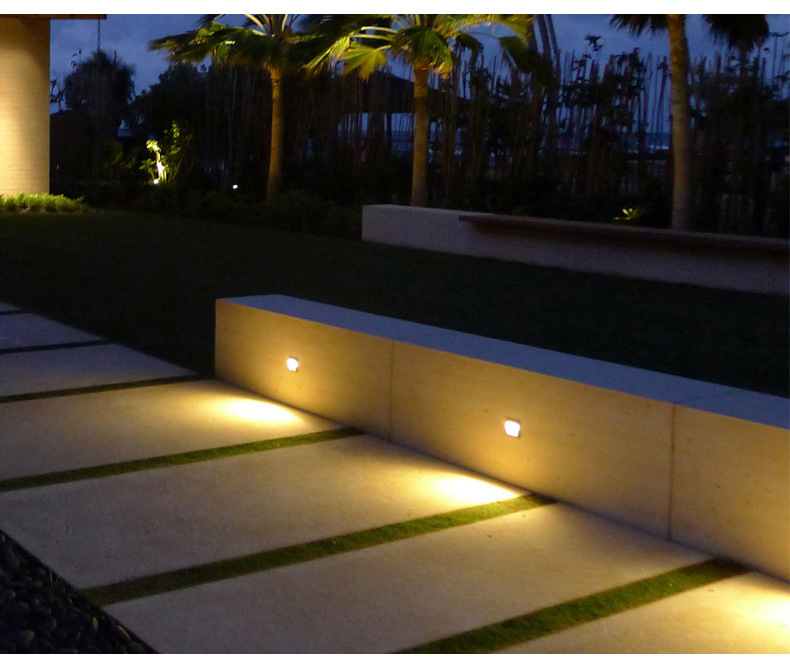 led不锈钢地埋式水下射灯1w星星灯方形水底埋地灯1*3