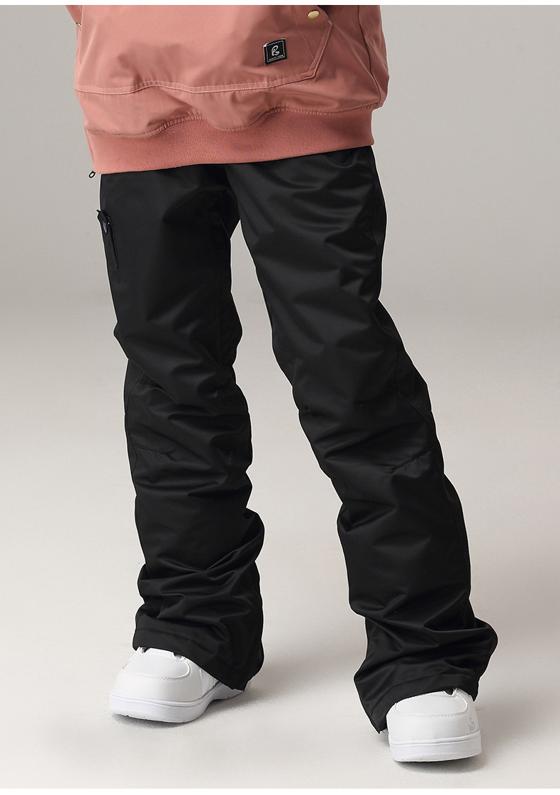 雪怡派瘦版滑雪裤防水防风夹棉保暖单双板雪裤滑雪服男女雪地裤