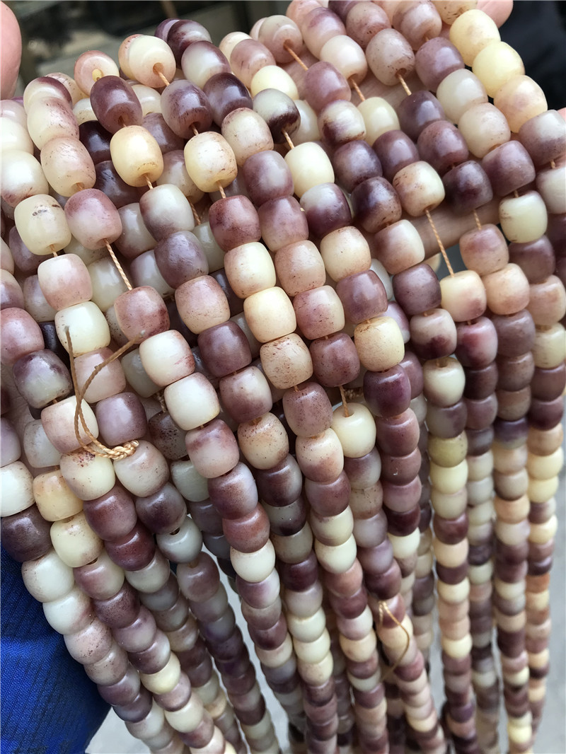 恒信半血色紫血骆驼骨佛珠108颗天然血桶珠苹果珠算盘珠价格醉低