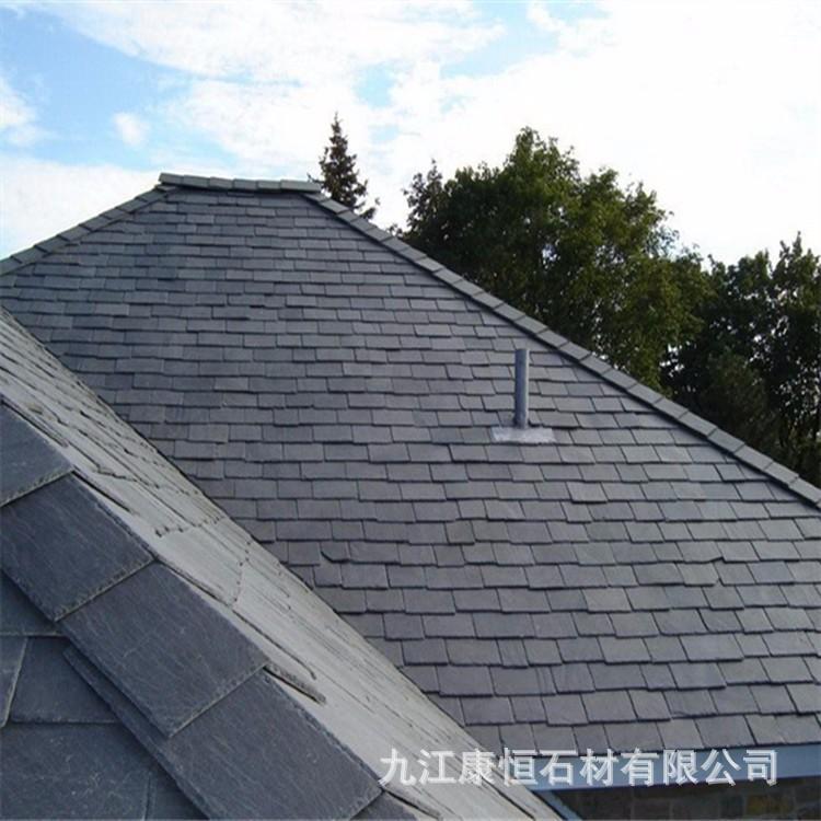 青石板低钙黑锈色板岩瓦页岩瓦欧式楼顶屋顶装饰石板瓦厂家