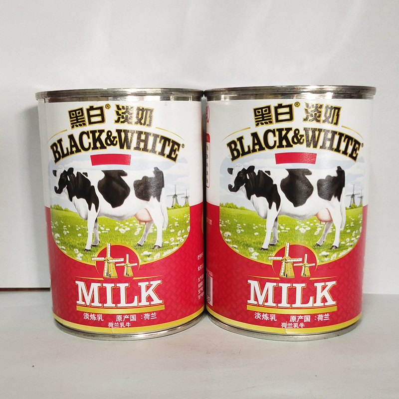 黑白淡奶400克x48罐全脂淡炼乳甜品咖啡奶港式奶茶店用炼乳