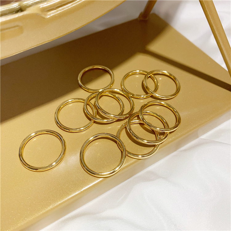 抖音同款三生三世素圈戒指项链古法传承越南沙金黑绳颈链指环情侣