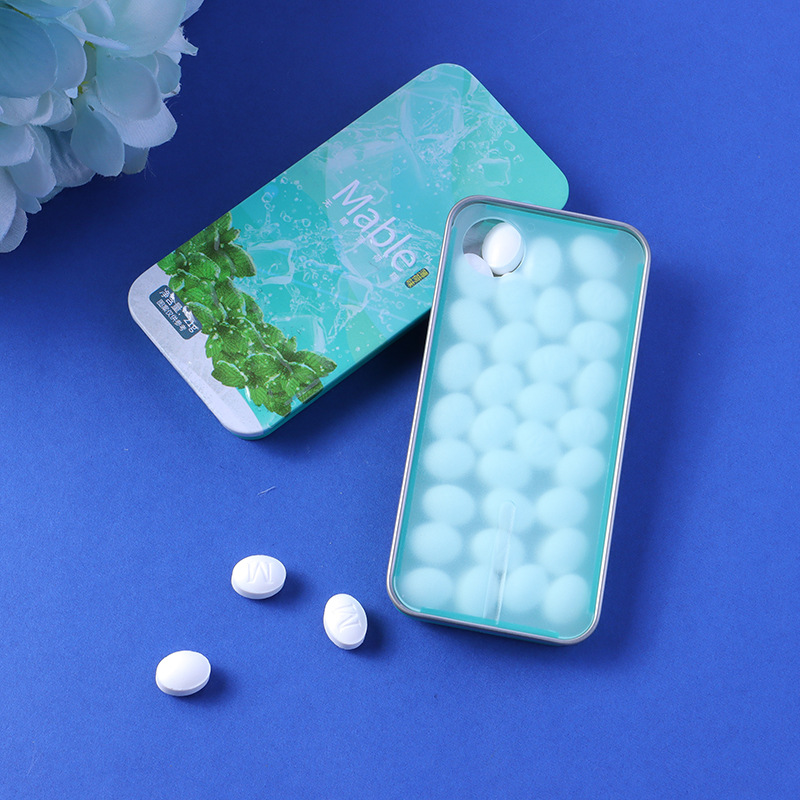 无糖薄荷糖薄荷原味压片糖果水果口味坚实型压片糖果定制加工