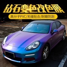 汽车改装贴膜车身高亮金属珍珠白变红蓝紫金改色膜哑面陶瓷粉贴纸