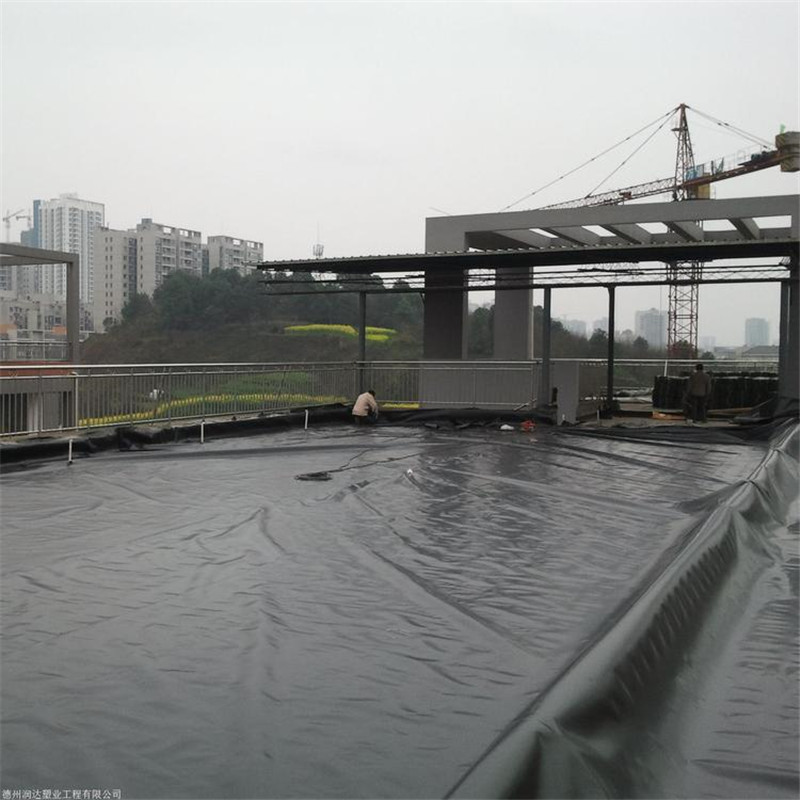 厂家直供楼顶防水专用黑膜 园林景观防渗土工膜 沼气池覆盖黑膜