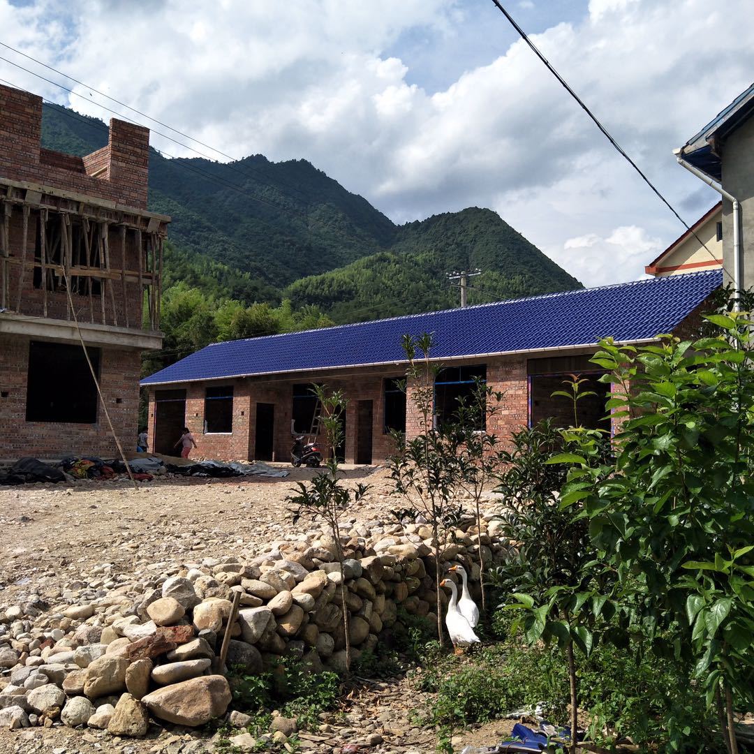 景德镇景龙瓦业全瓷瓦屋面瓦陶瓷瓦琉璃瓦连锁瓦钴蓝