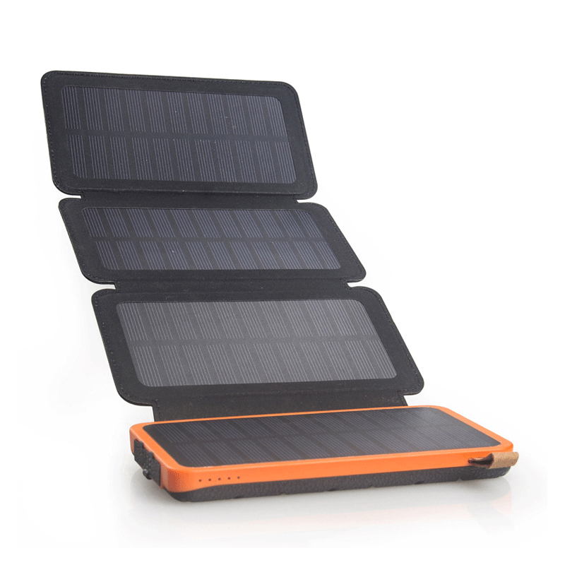 跨境电商专供可折叠式太阳能无线充电器充电宝10000mah 移动电源