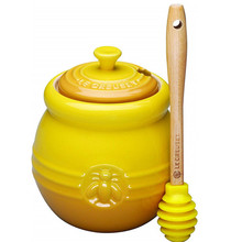 陶瓷黄色密封罐蜂蜜罐子糖罐