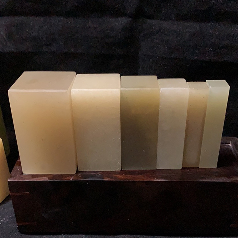 辽宁丹东冻石12件套装练习章料印石章料篆刻印章料寿山石练习料