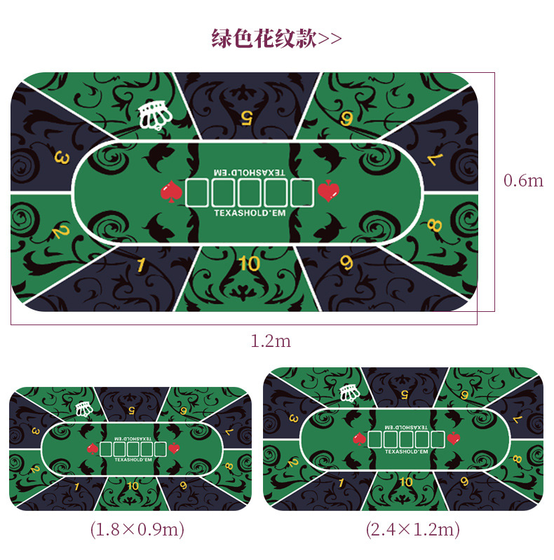 Game Mainland Texas Poker Table Cloth Table Mat Tablecloth Square round Chip Rubber Pad Poker Desktop Dashboard Cover