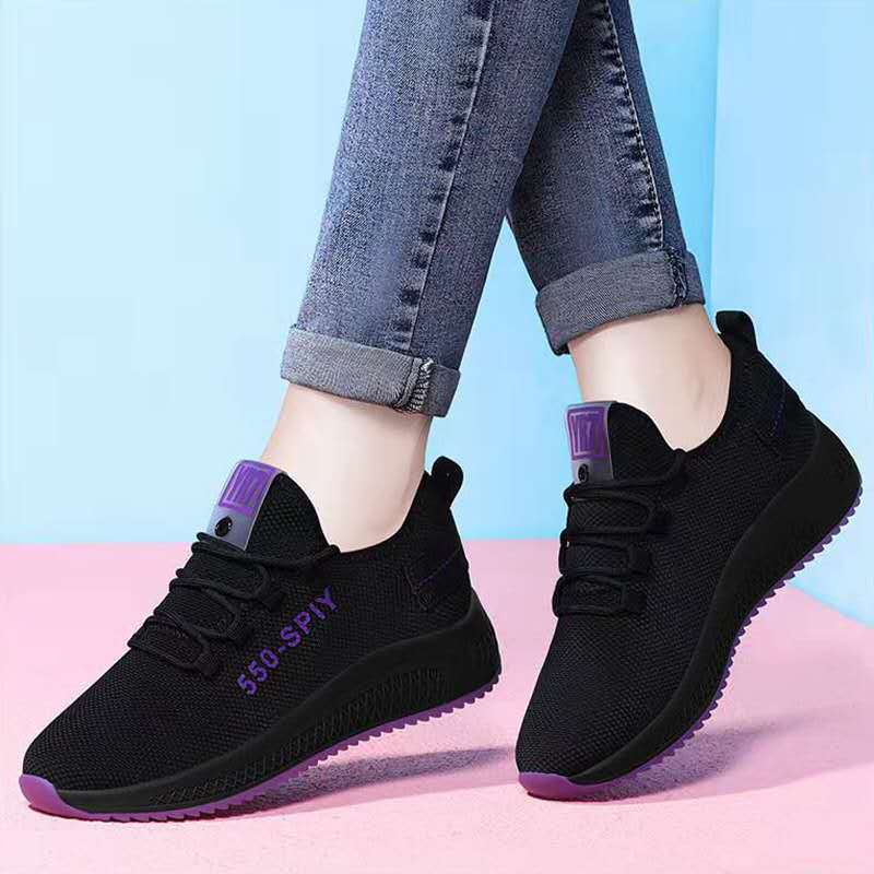 Spring New Women's Shoes Platform plus Casual Walking Breathable Shoes Trendy Female Student Shoes Old Beijing Cloth Shoes Female