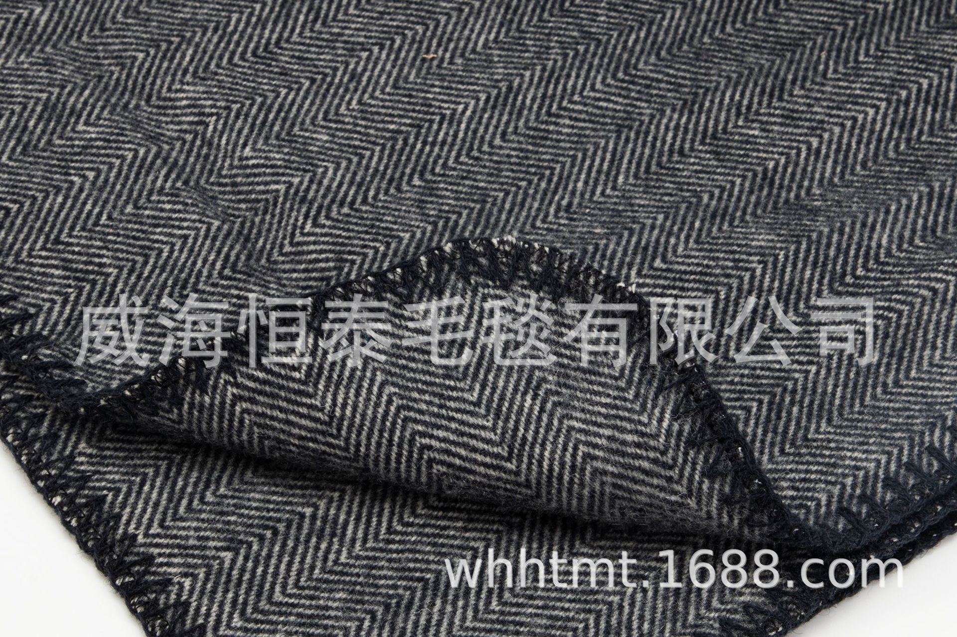 [Factory-Operated Processing] Merino Wool Soft Warm Delicate Herringbone Woolen Blanket