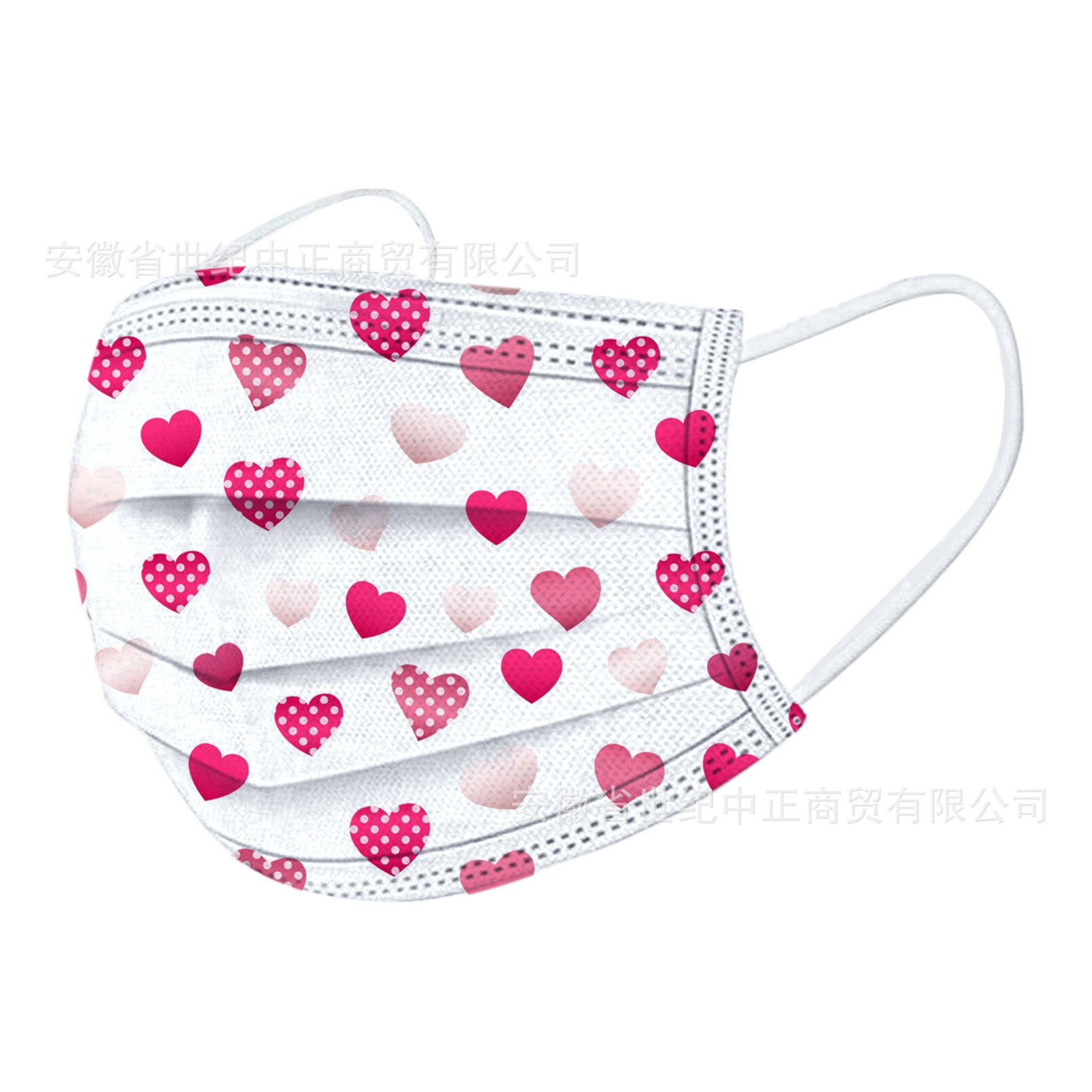 情侣口罩爆款情人节专属心形爱心一次性成人防护灭菌现货包邮定制