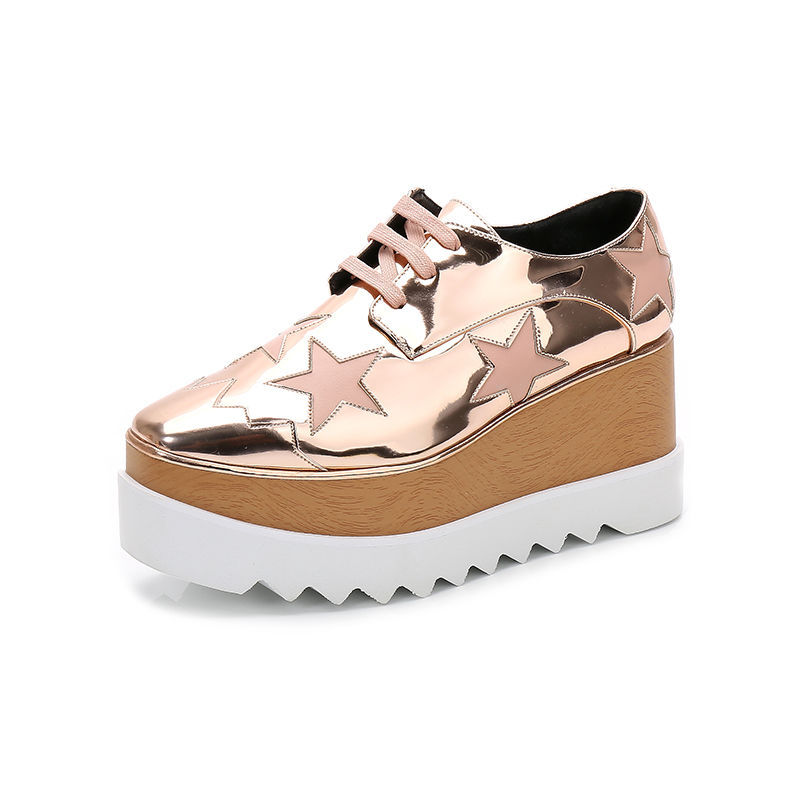 stella星星松糕鞋女厚底2020春季新款百搭网红英伦风单鞋女潮