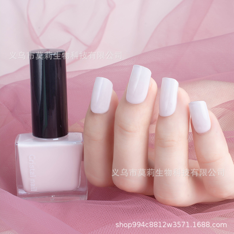 Spring and Autumn New 18-Color Manicure White Quick-Drying Long-Lasting Water-Based Tearable Nail Polish Baking-Free Nail Polish Bottle