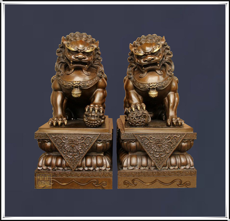 铜狮子雕塑戏球铜狮 大理石狮子雕塑 青铜狮子厂 河北铜狮子厂家