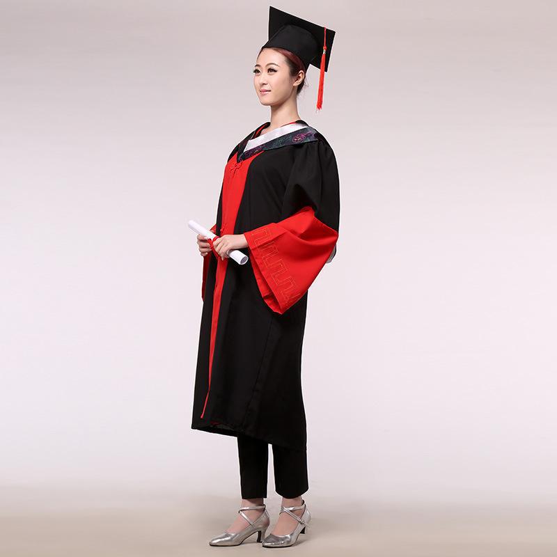 力德大学生学位服 博士服博士生流苏帽毕业季服装 批发定做厂家直