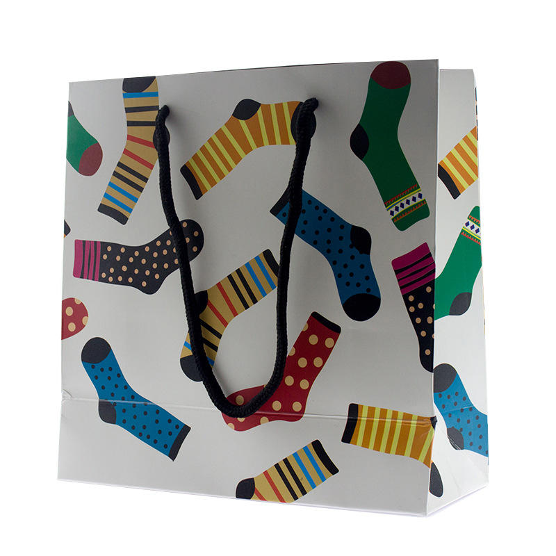 定制时尚男女儿童服装服饰包装袋 节日袜子礼品包装手提袋饰品袋