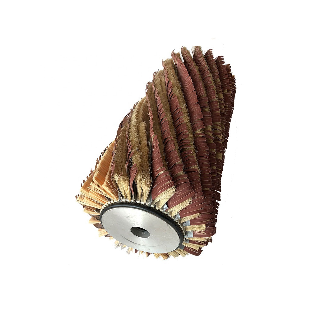 压片式钢丝轮金属抛光除锈毛刷盘 压片式钢丝抛光刷 镀铜丝抛光轮