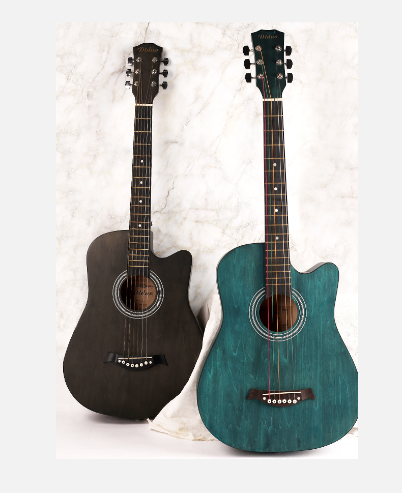 38寸椴木吉他成人学生民谣吉他guitar初学者入门练习琴木吉他厂家