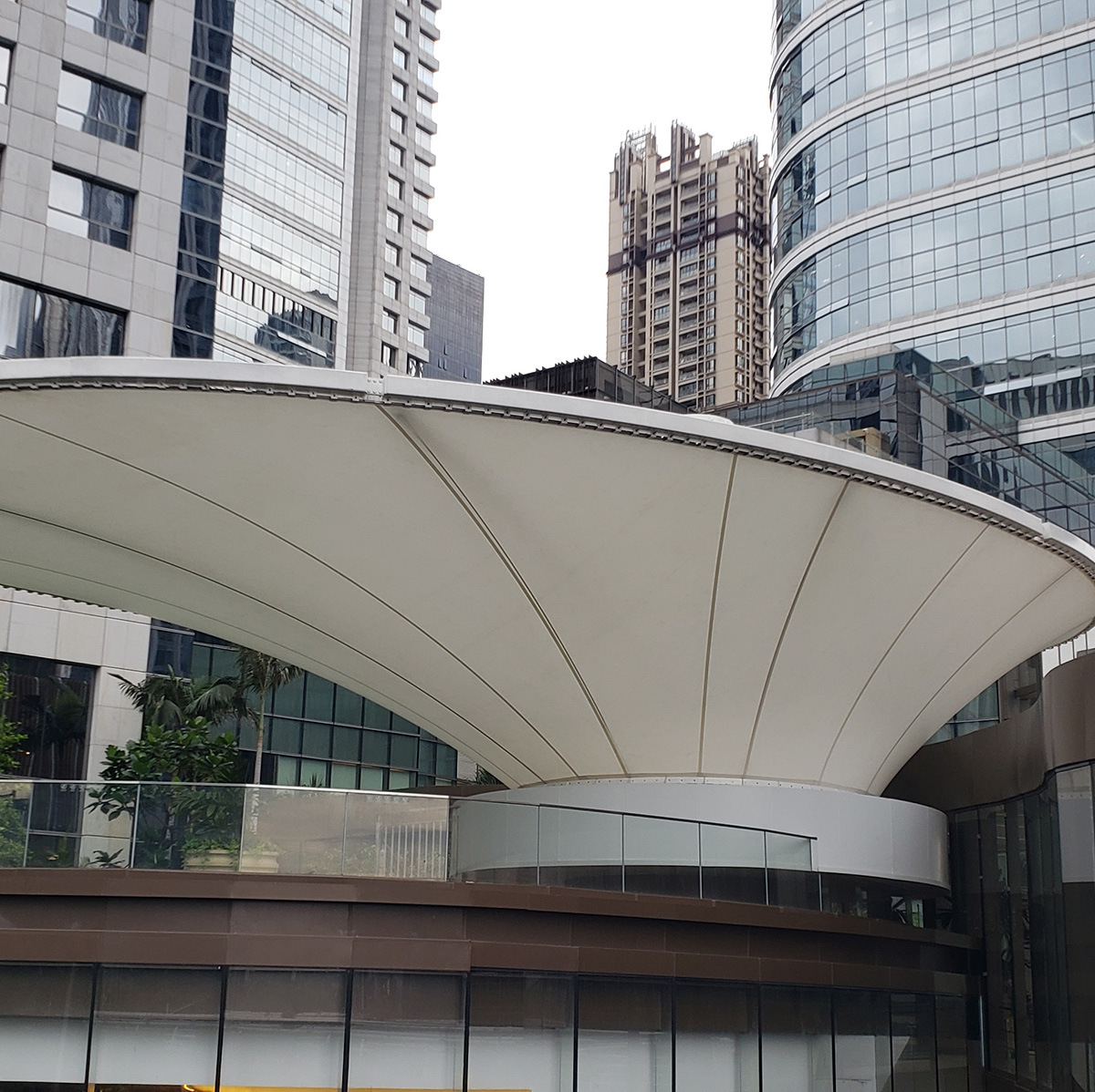 供应高端ptfe膜结构安全pvc索膜景观膜结构工程遮阳走廊艺术凉亭