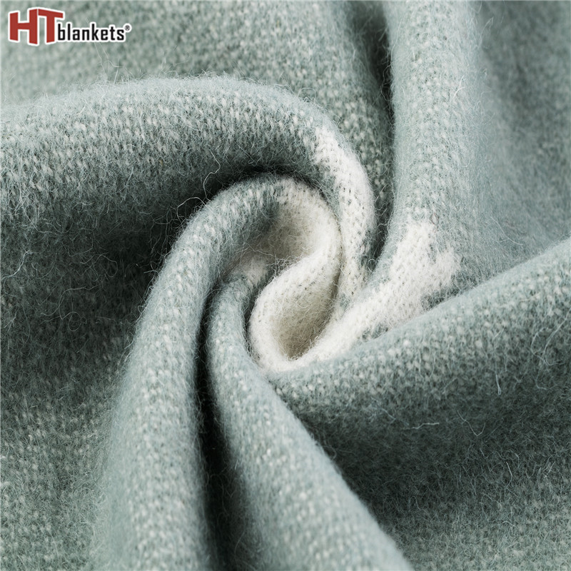 Knitted Wool Sofa Decoration Cover Blanket Autumn and Winter Casual Blanket Cashmere Shawl Snowflake Pattern Carpet Blanket