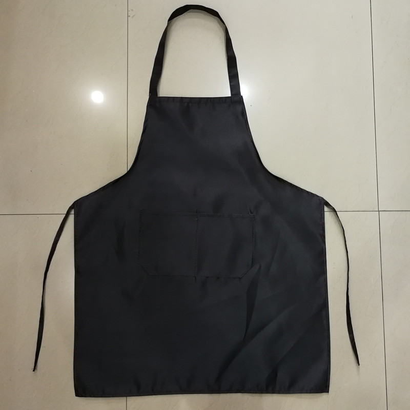 厂家围裙制做印logo大红纯色桃皮绒双折边挂带可小量制作广告围腰