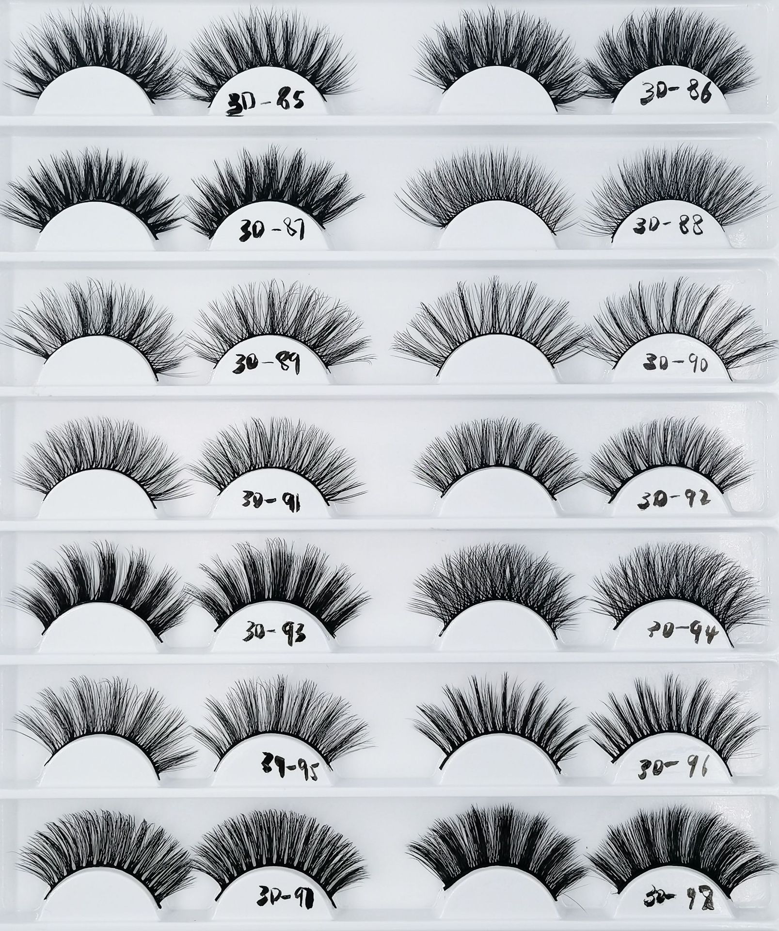 3d假睫毛批发 自然浓密化纤假睫毛 多款3d立体假睫毛定制