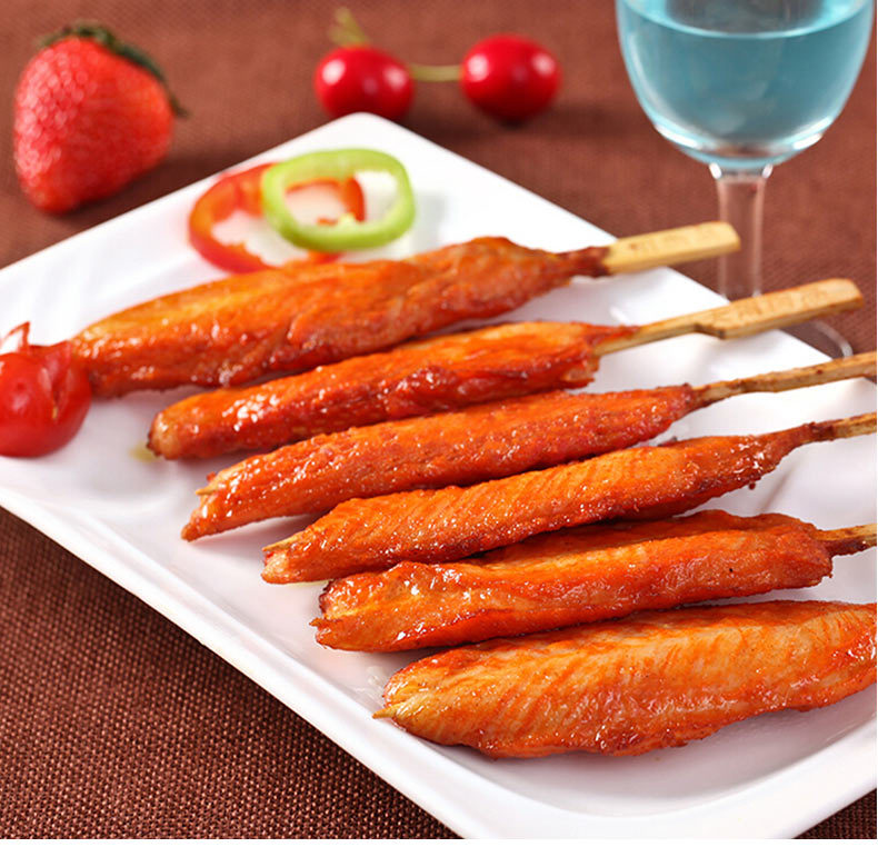 川香鸡柳20串商用油炸小吃半成品无骨鸡柳肉骨肉相连烧烤食材