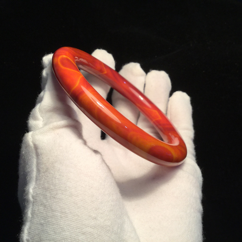 天然战国红玛瑙手镯 女款民族风经典百搭手镯子 玉石镯子批发