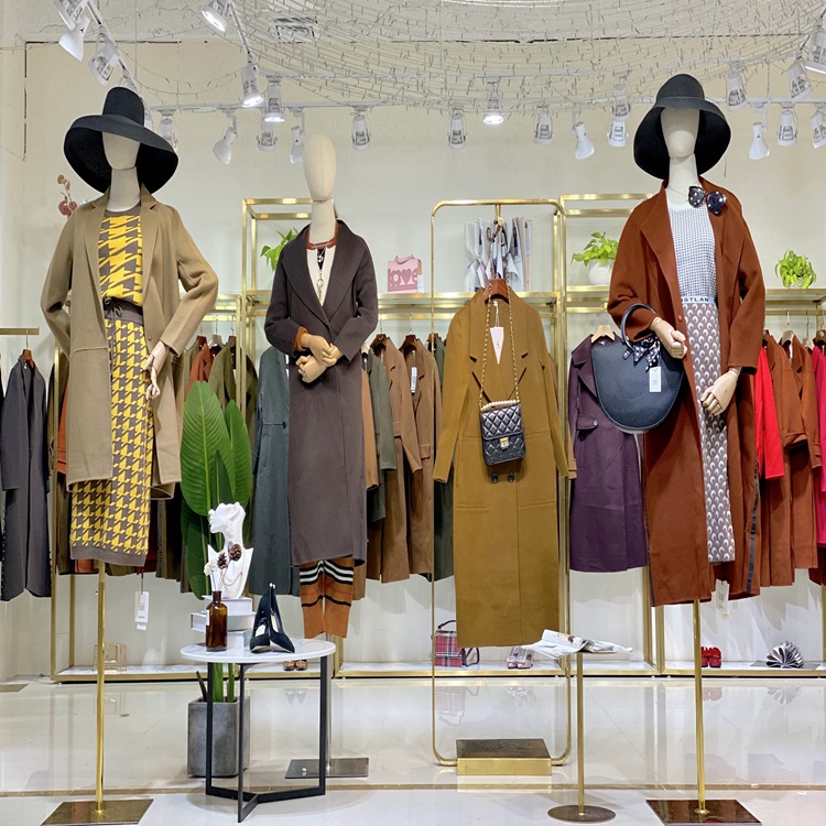 品牌女装网上批发 诗织冬季女装纯羊毛风衣折扣女装 品牌折扣批发