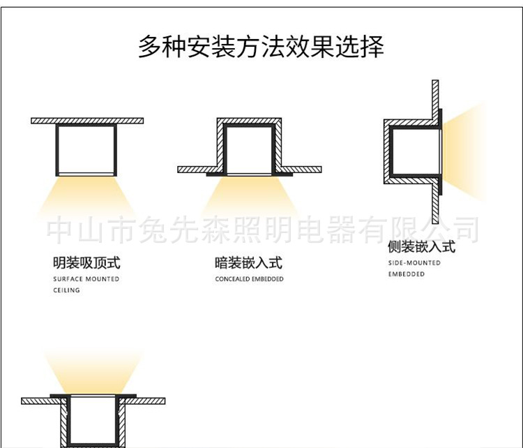 硅胶灯带套管线条灯可弯曲柔性嵌入式12v24v嵌入式线性灯弯曲灯槽