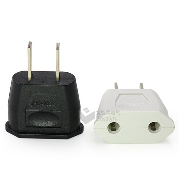 6a美规小转换插头 美标转欧标家用电器转换头4.0mm欧规转美规插头