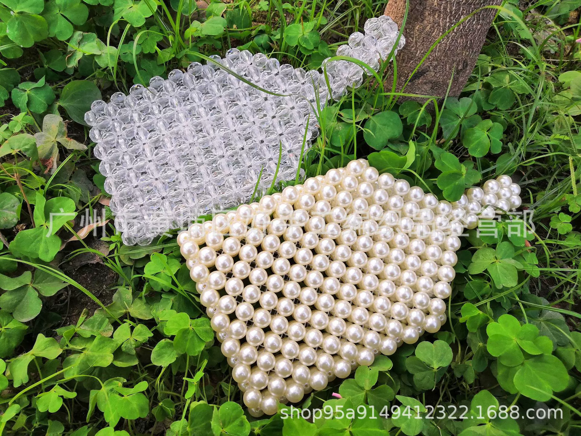 手工珠子包ins同款珍珠包包手工编织珍珠包包女手工串珠珍珠包