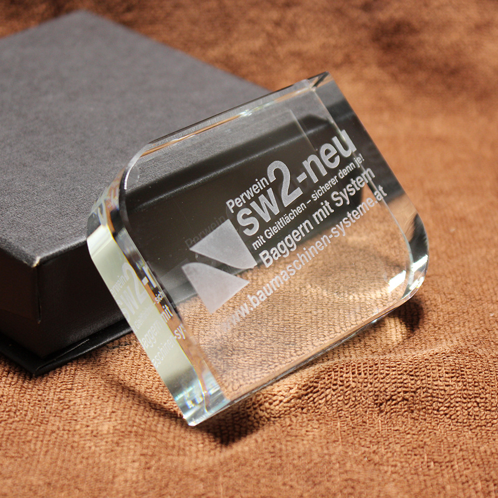 水晶几何形玻璃镇纸办公桌装饰银行柜台摆件商务礼品水晶玻璃纸镇