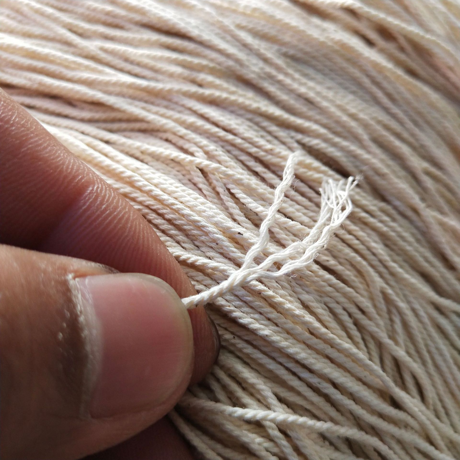 三股纯棉扭绳7s10s纱 本白合股线绳 吊牌吊粒蜡烛灯芯包粽用线