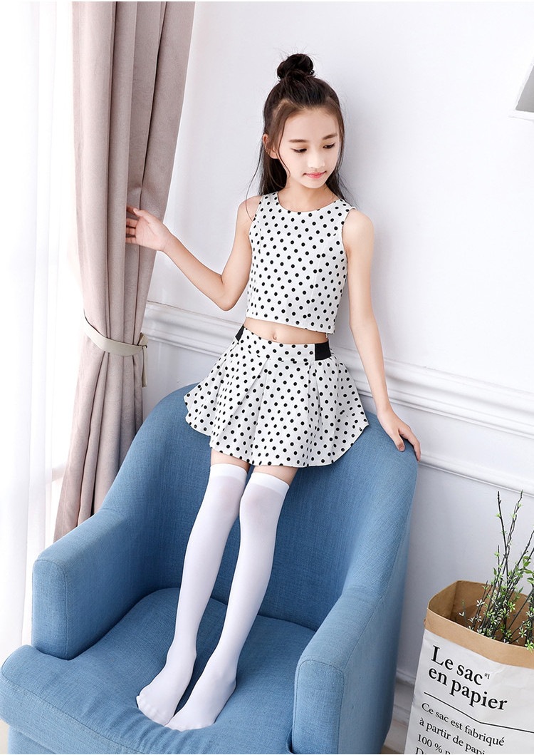 春秋夏季儿童薄款中筒纯色女孩运动白色女过膝长筒袜孩子堆堆袜