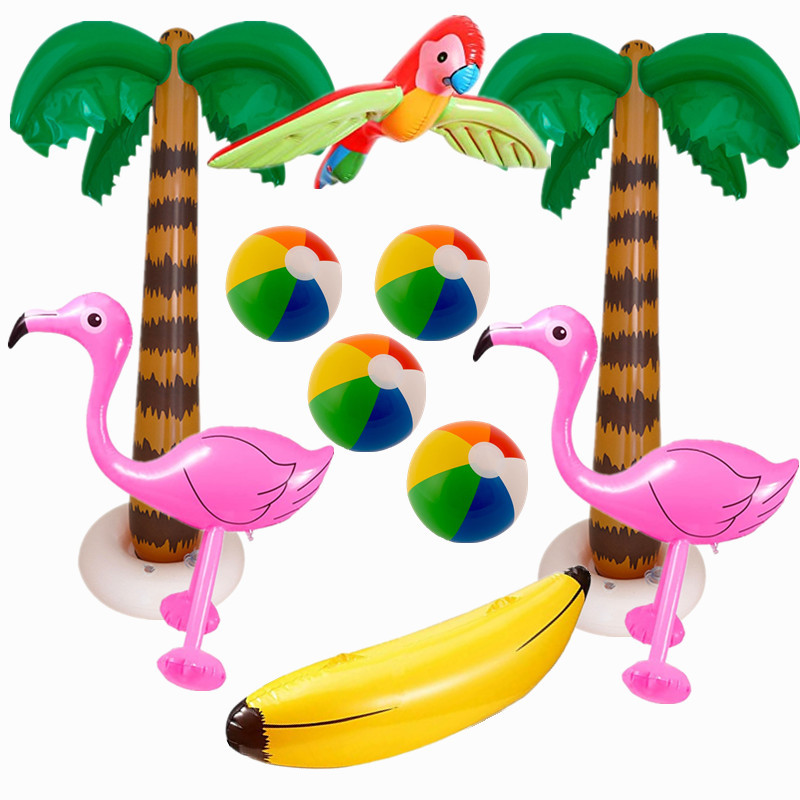 Cross-Border Wholesale PVC Inflatable Coconut Tree Flamingo Beach Ball Banana Toy Gift Advertising Props