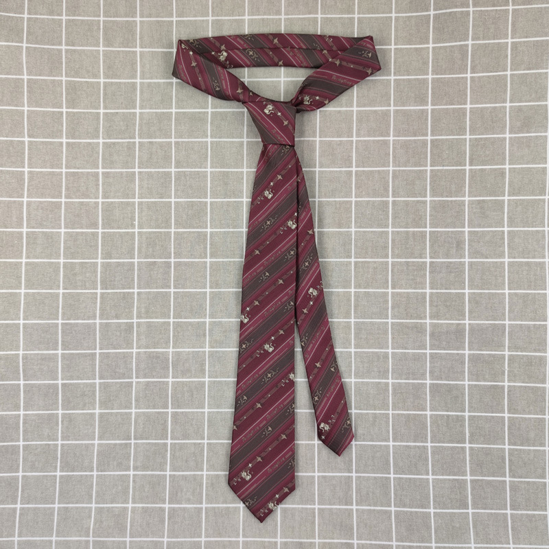 日系jk小物手打款领带女音乐猫星星条纹制服配饰衬衫搭配条纹学生