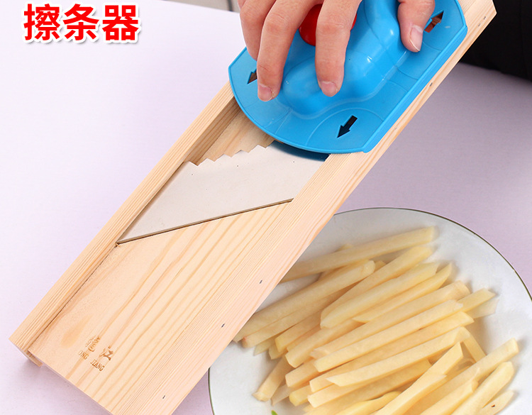 龙江擦片器土豆萝卜黄瓜切片工具木擦子擦片器薄厚可调擦刀木擦子