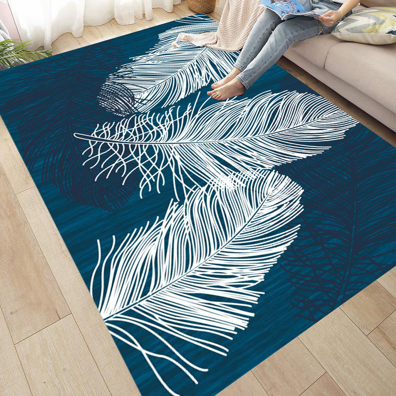 Auspicious Deer Living Room Bedroom Carpet Doormat Luxury Crystal Velvet 3D Printed Carpet Nordic Style Carpet Non-Slip Washed