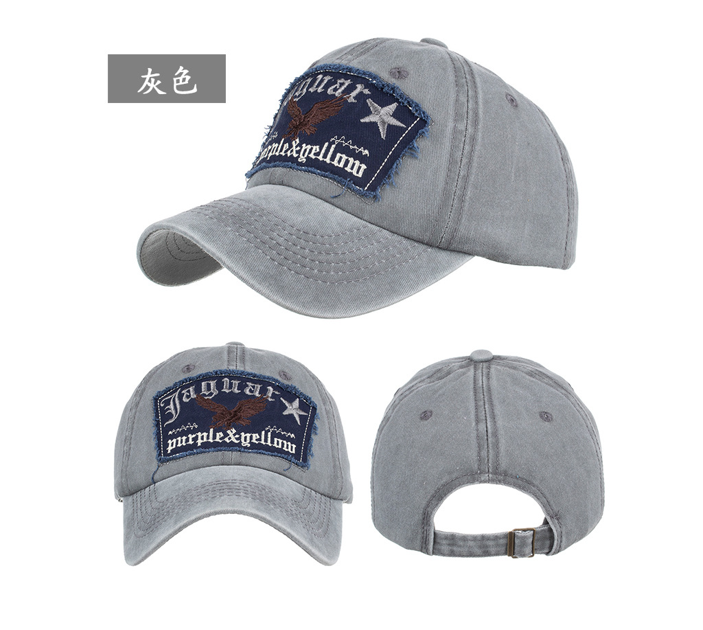 众美春夏新品贴布绣花老鹰棒球帽鸭舌帽太阳帽b675