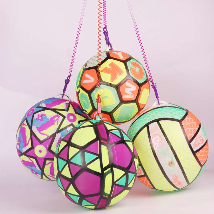 Children's Toy Chain Ball 20cm Pat Ball Tetherball Night Market Stall Supply Multi-Color Ball